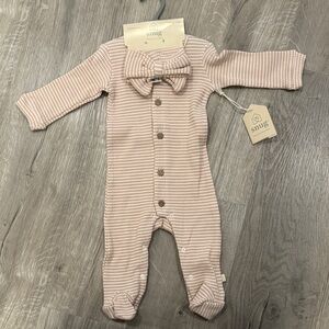 Kids Pink One Piece with Hair Bow